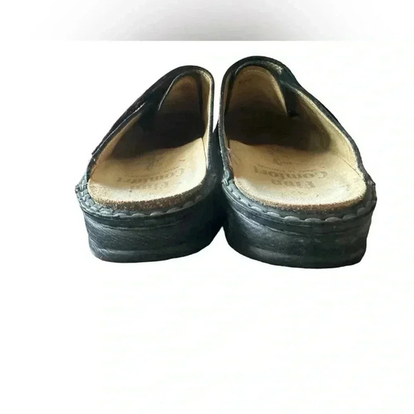 FINN COMFORT Men’s Black Venice Leather Mule Shoes Size EUR 42 main image 8